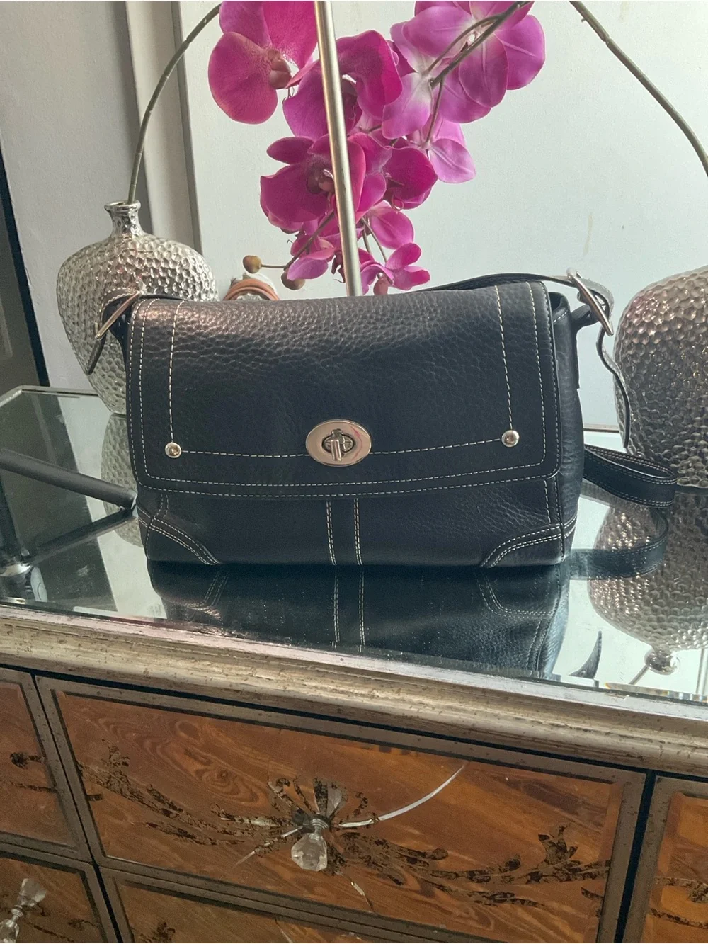 Coach sleek black